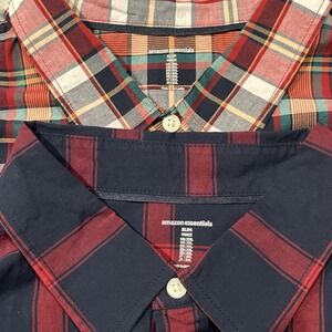 Bundle of‎ 2 NWT Men’s Short Sleeve Button Up Shirts 2XL Vacation Work Preppy